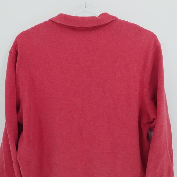 Polo Ralph Lauren Sweater Mens XXL Red 1/4 Zip Mock Neck Preppy Golf Dad - Picture 12 of 13